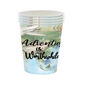 Ensemble de vaisselle de fête de pique-nique jetable sur le thème du <span class=keywords><strong>voyage</strong></span> pour les réunions de famille et les décorations de <span class=keywords><strong>table</strong></span> de plateau en papier - Product Image 4