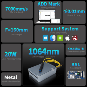 <strong>Portable</strong> Mini Fiber Laser Marking <strong>Machine</strong> for Metal Stone Plastic Cola Cans Insulated Cups Rings Laser <strong>Engraving</strong> - Product Image 6