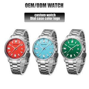 For Luxury <b>Men's</b> 42mm Quartz Stainless Steel Wristwatch Silicone 20mm Waterproof Sport Fashion Pointer Dial Business - Product Image 1