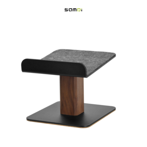 Giá đỡ loa SAMDI phù hợp để hỗ trợ thiết bị loa để bàn, được làm bằng gỗ óc chó và thép không gỉ - Product Image 2