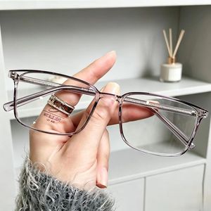 Lunettes plates artistiques et tendance pour femmes, simples et unies, en TR90, anti-lumière bleue, protection oculaire, peuvent être équipées de - Product Image 3