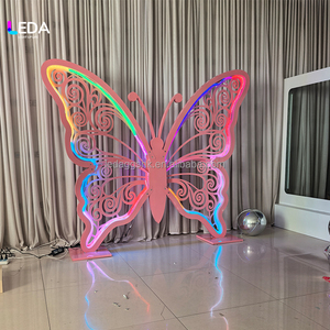 Décor de mariage en métal LEDA, papillon, toile de fond pour événements de mariage, fournitures de fête, décoration de fête, toile de fond pour événements de fête - Product Image 4