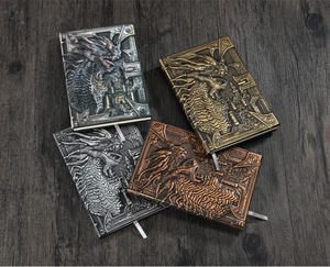 Carnet à couverture rigide en cuir A5 Phoenix, carnet en cuir classique créatif en relief <span class=keywords><strong>3D</strong></span>, journal de voyage - Product Image 5