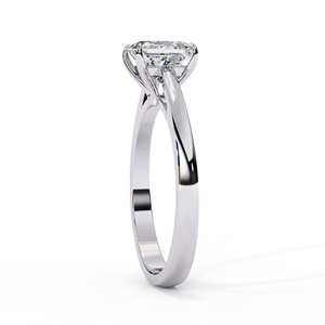 Bague de fiançailles pour femme en or massif 18 carats avec diamant de laboratoire taille brillant, certifiée IGI, plaqué rhodium, luxe, couleur D, VBR - Product Image 2