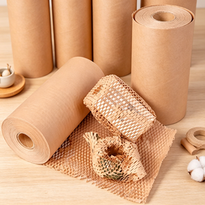 <span class=keywords><strong>Papier</strong></span> d'emballage en nid d'abeille biodégradable respectueux de l'environnement - Emballage protecteur - Taille et couleur personnalisées - Améliore l'efficacité de l'emballage - Product Image 1
