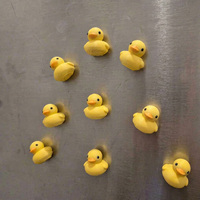 Emballage personnalisé avec logo, canard jaune mignon en résine 3D, aimant magnétique pour réfrigérateur, aimant décoratif doux pour la décoration de la maison