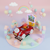Manège à bascule pour enfants en forme de cheval, à monnayeur, avec écran LCD 19 pouces, jeu vidéo musical d'arcade en fibre de verre pour centre de jeux