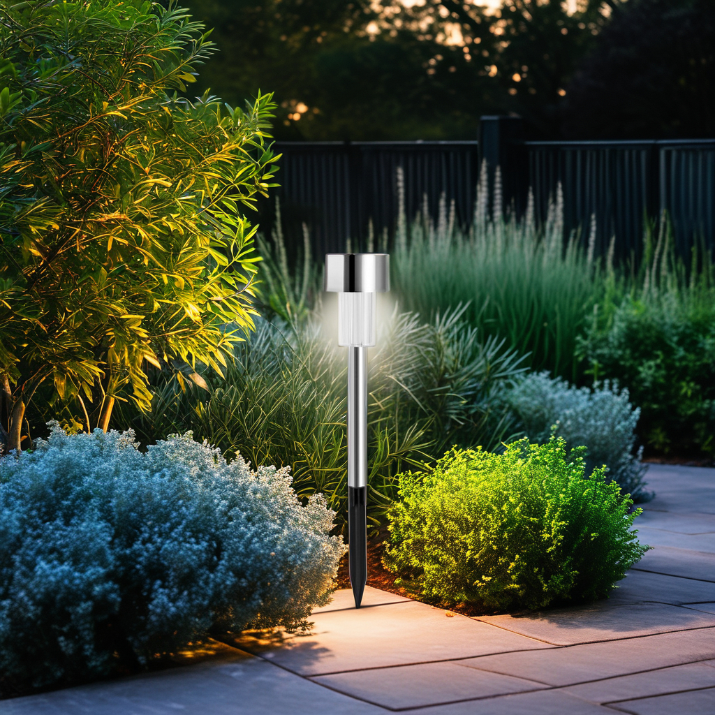 Outdoor Waterproof IP65 Aluminum Body LED Solar Garden Patio Lamp Wireless Walkway Lawn Paths Lighting