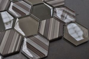 Fleur murale Ronde Bleu Rouge Tuile <span class=keywords><strong>de</strong></span> Mosaïque En Verre - Product Image 2