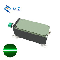 Module laser vert industriel à longue durée de vie, haute puissance, haute luminosité, mise au point réglable, 520 nm, 1300 mW, 1,3 W, 12-24 V, 110 degrés