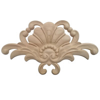 Décorations murales et de plafond en bois massif sculpté, modernes, non peintes, durables et écologiques, pour la décoration extérieure