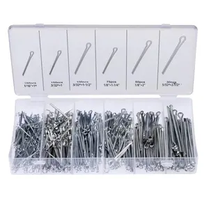 Lot de 555 goupilles fendues en acier au carbone, goupilles de positionnement galvanisées en U pour voiture - Product Image 3