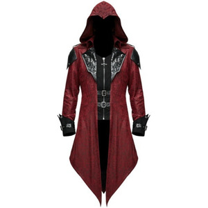 2024 uomo di Halloween nuovo stile medievale giacca retrò modello europeo americano personaggio teschio Unisex Casual Zombie Hero Design - Product Image 5