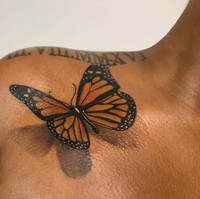 Autocollant temporaire de tatouage de papillon