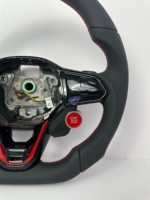 Volant sport en cuir perforé sur mesure en carbone forgé pour Volkswagen VW Golf R 5 6 8 R Jetta Mk6 Polo Passat CC