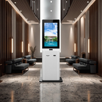Kiosque d'enregistrement en libre-service pour hôtel de 32 pouces avec distributeur de cartes de chambre, scanner de passeport, écran tactile, terminal de check-out OEM