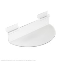 Étagère de présentation semi-circulaire suspendue en Perspex, étagère décorative semi-circulaire en acrylique transparent pour panneau rainuré