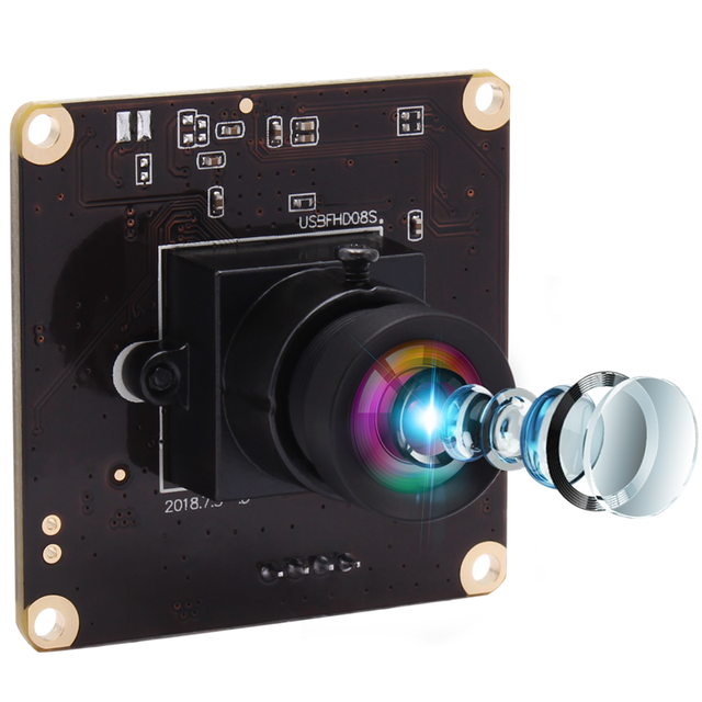 ELP High Speed USB Webcam 1080P 60FPS/ 720P 120FPS/ 360P 260FPS OV4689 CMOS Industrial Micro Camera with M12 No Distortion Lens