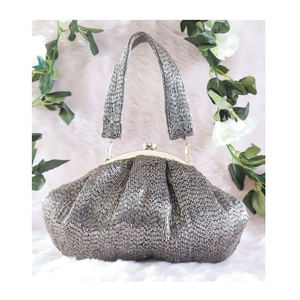 Bolso de mano de fiesta para mujer glamoroso con detalles de diamantes de imitación Bolsos de mano de diseñador con cuentas hechos a mano Estilo bohemio Compras nocturnas - Product Image 1