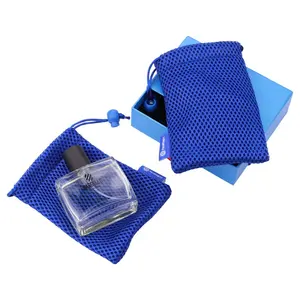 Duurzaam Polyester Wit Klein Nylon Mesh Tas Netto Trekkoord Zakje Voor Cadeau Sieraden Golfbal Zonnebril Verpakking