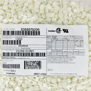 Conector Molex Original 355070200 <span class=keywords><strong>Sherlock</strong></span>, Cable de <span class=keywords><strong>2</strong></span>.0 mm, <span class=keywords><strong>2</strong></span> Pines, Carcasa Blanca - Product Image 2