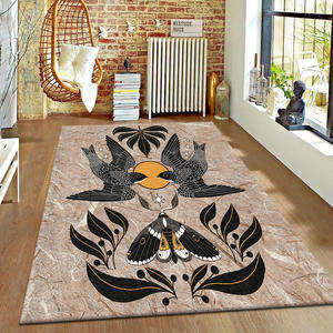 Alfombra de terciopelo cristalino con estampado animal, rectangular, resistente a las manchas, decoración para el hogar, de fibra de poliéster. - Product Image 4