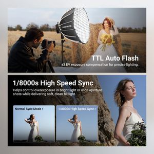 Flash de studio extérieur <span class=keywords><strong>NEEWER</strong></span> Q4PRO 400Ws 2.4G TTL, monture Paulun, temps de recyclage 0,01-1,2 secondes, lumière de modélisation 30W. - Product Image 3