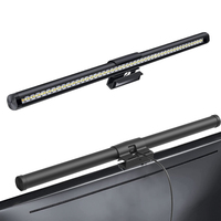 Barre lumineuse LED tactile USB à température de couleur réglable pour écran, lecture électronique, bureau moderne, chambre, moniteur, protection des yeux, intensité variable, noire