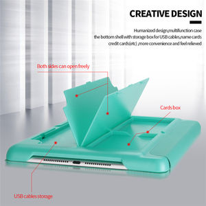 Étui personnalisé pour <span class=keywords><strong>iPad</strong></span> <span class=keywords><strong>Mini</strong></span> <span class=keywords><strong>5</strong></span>/Pro 11/Air 2021 avec porte-cartes en cuir PU, housse intelligente écologique, antichoc et anti-poussière - Product Image 3