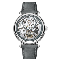 Neuerscheinung Herren Automatik-Tourbillon Mechanische Uhr Mondphase Leuchtend Wasserdicht Luxus-Geschäftsarmbanduhr