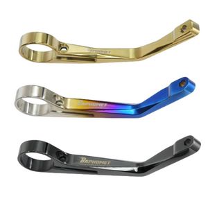 Para Baphomet aleación de titanio ajustable motocicleta manillar espejo retrovisor montaje soporte de espejo lateral - Product Image 2