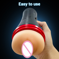 Godemiché vibrant pour homme, design ergonomique, avec fonctions de succion et de vibration, sensation de vagin réaliste, jouet sexuel oral pour pénis