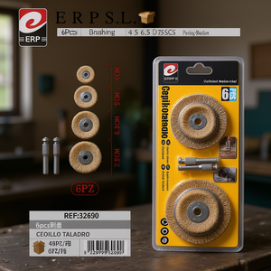 Erpsl 6 dischi per spazzole da 4, 5, 6,5, 7,5 cm per utensili per lucidatura di macchine perforatrici - Product Image 2
