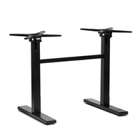 (E9858) Base de meubles en aluminium moulé noir pour jardin, tables à manger pliantes, pieds