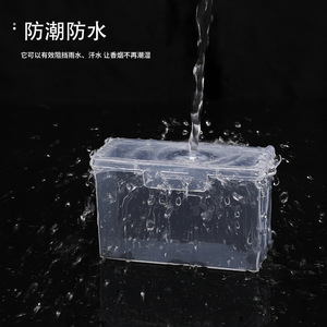 Transparent Cigarette Case 20 Pack Soft Hard Universal Portable With Lid Rectangular Shape - Product Image 4