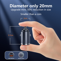 Chargeur de voiture portable mini double port haute puissance OEM ODM avec charge rapide PD QC3.0, ports USB Type-C et USB-A, 25W, en métal