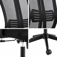 Chaise de bureau exécutive pivotante inclinable en maille confortable, dossier haut, ergonomique, hauteur réglable
