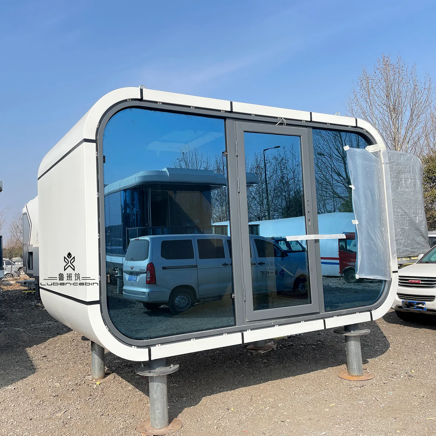 Pequeñas casas de contenedores Edificio de apartamentos Villas de cemento blanco Casas prefabricadas Diseño moderno de lujo Casas prefabricadas