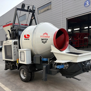 ปั๊มผสมคอนกรีตเครื่องยนต์ดีเซลปั๊มคอนกรีตมือถือพร้อมเครื่องผสมสำหรับใช้ในการก่อสร้าง - Product Image 1