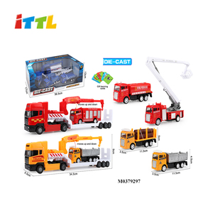ITTL kim loại xe diecast xe đồ chơi <span class=keywords><strong>Container</strong></span> vận chuyển Mô hình bộ sưu tập với Thẻ Học Tập - Product Image 3