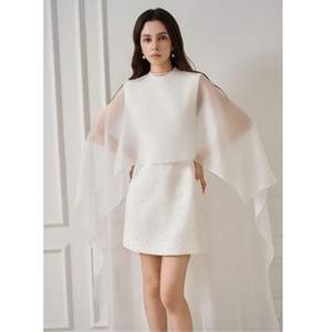 Mini robe élégante A-ligne sans manches Robes décontractées Mode féminine de luxe avec étiquettes personnalisées Made in Vietnam - Product Image 1
