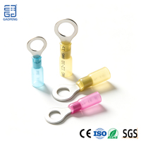 Connecteurs de fils à sertir isolés en cuivre étamé série HRV, bornes annulaires, manchon codé par couleur, 22-10 AWG, câblage électrique automobile
