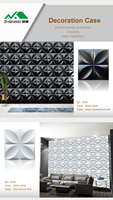 Panneaux muraux 3D en PVC modernes 50x50 CM pour salle de sport et usage extérieur, imperméables, écologiques, à rayures dorées, pour décoration intérieure/extérieure