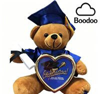 Ours en peluche de graduation Boodoo avec rembourrage en coton PP, tailles personnalisées, design unisexe Kawaii