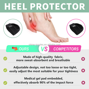 Campione gratuito tessuto gel di <span class=keywords><strong>silicone</strong></span> insecle heel cups sleeve pads calzini di supporto per cuscino protezioni per tallone con dolore screpolato secco - Product Image 3