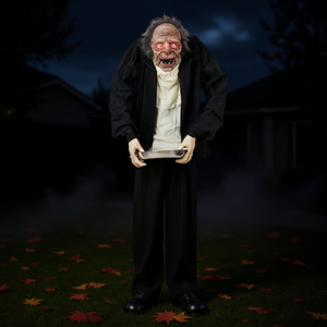 Décoration de jardin gonflable d'Halloween pour l'extérieur, servant masculin de 1,5 m, sur pied, comme sur la photo - Product Image 2