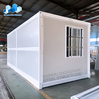 Maison mobile de luxe en conteneur Zhongnan, maison modulaire préfabriquée, maison pliable avec mur en verre, maison en conteneur