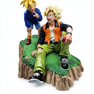 Figura de Anime de Dos Chicos Rubios con Base de Hierba, Estatua Coleccionable de Resina para Colección y Exhibición de Fans - Product Image 4