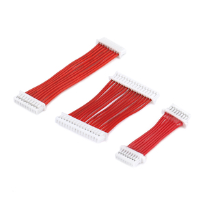 全红色扁平带状电缆组 8 10 15 针母头 JST 连接器 同色同质，适用于 GPIO 并行数据内部接线 OEM - Product Image 1