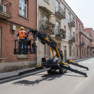 Grua a ragno con altezza di sollevamento di 10m/15m e cestello <span class=keywords><strong>per</strong></span> personale da 500kg, vendita diretta dalla fabbrica - Product Image 4